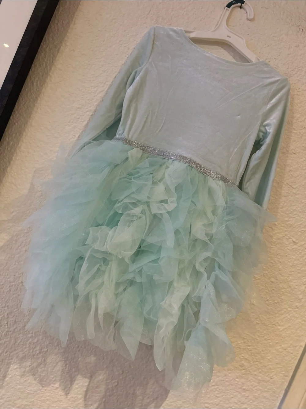 Bluey Mint Tulle Party Dress - Light Green Kids Costume